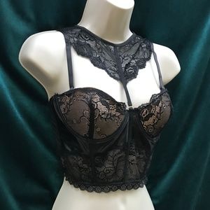 COPY - Sexy Longline Bra with Lace Collar